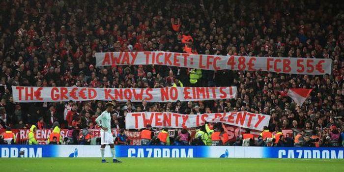  利物浦球迷抗议票价，主场氛围遇寒冬  